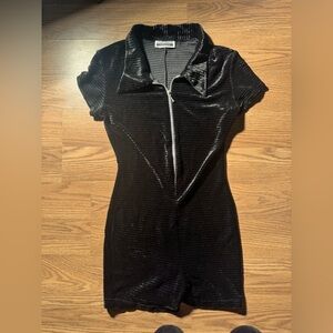 Black Velvet Women's Romper